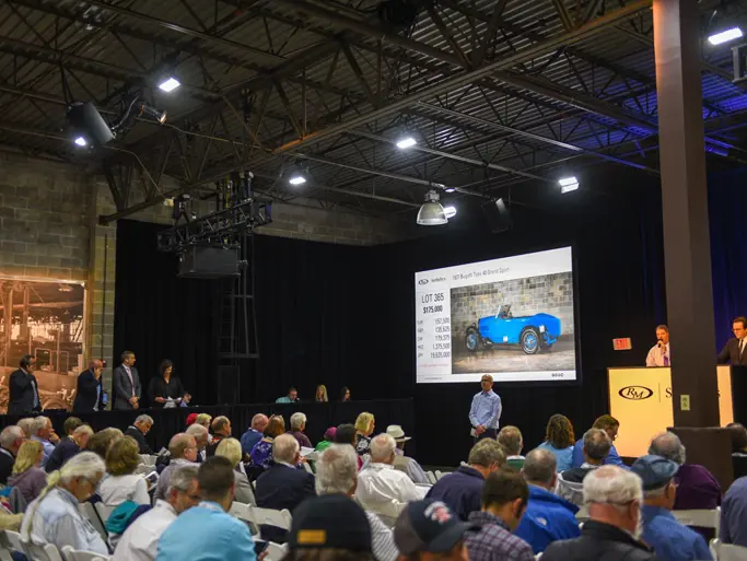 Auction room during RM Sothebys The Guyton Collection live auction 2019