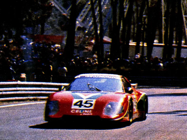 Entered by Scuderia Supercar Bellancauto, #45 Ferrari 512 BB/LM races in the 1981 24 Hours of Le Mans.