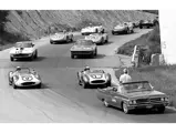 Bill Wuesthoff during the formation lap ar the Meadowdale National in July 1960. He arrived 6th. overall and won his class.