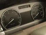 The finely detailed instruments of the Lincoln MKS were inspired by precision sports watches. 