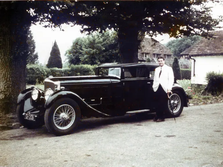 The Speed Six in original condition with longtime owner Hugh Young, 1976.