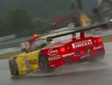 The 550 GTC races through the rain at the 2003 24 Hours of Spa.
