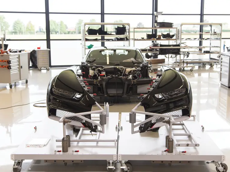 Chassis 069 during production at Bugatti’s facilities in Molsheim, France.