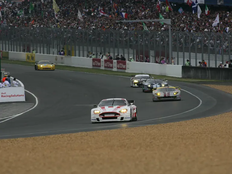 The Young Driver-liveried Aston Martin DBR9 would storm to a 3rd-place finish in the GT1 class at the 2010 24 Hours of Le Mans.
