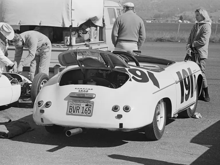 Getting ready to race at Candlestick, 1965.