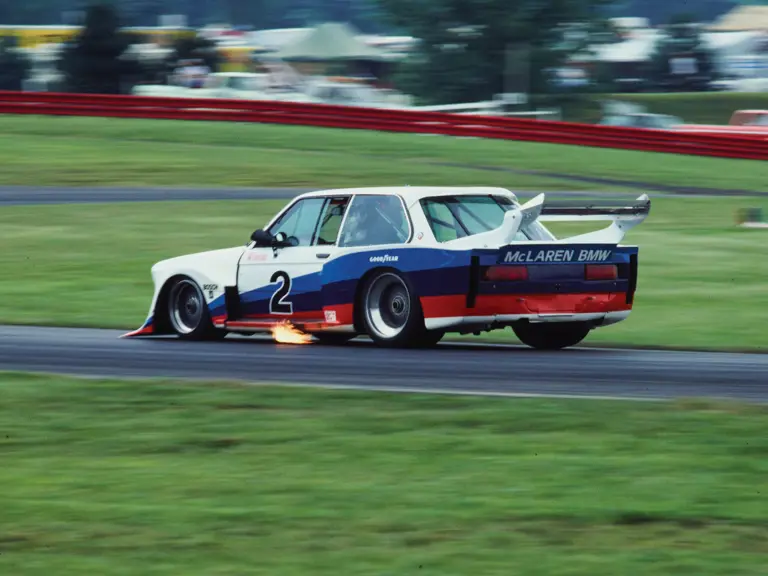 The BMW McLaren 320i Turbo as seen at Mid-Ohio in 1979.