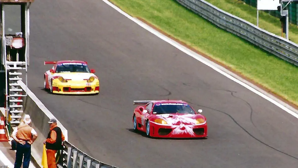 360 N-GT 011 as seen testing at Spa Francorchamps in 2003. 