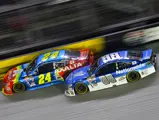 Jeff Gordon, #24, 2014 Chevrolet SS, NASCAR Sprint Cup Series, Irwin Tools Night Race, Bristol Motor Speedway, August 22, 2015.