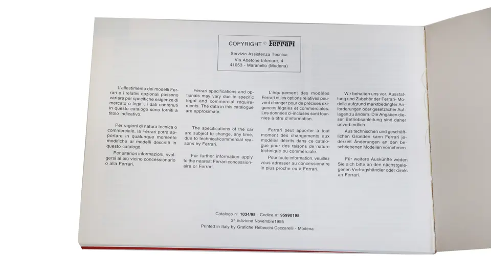 Ferrari F50 Owner's Manual | Open Roads, February 2022 | RM Sotheby's