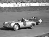 Julius Voigt-Neilsen lines up alongside Andreas Geil’s Cooper Climax and Gordon Jones’ Lotus 11 at Roskilde, Denmark in April of 1957.