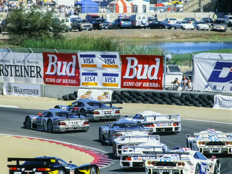 Chassis 004 as seen in the lead at Laguna Seca in 1997.