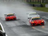 011 M during demonstration laps at the Ferrari Festival at Brands Hatch in August 2002.