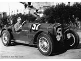 René Carrière at the Course de Côte du Mont Ventoux in September of 1936, where he finished 1st.