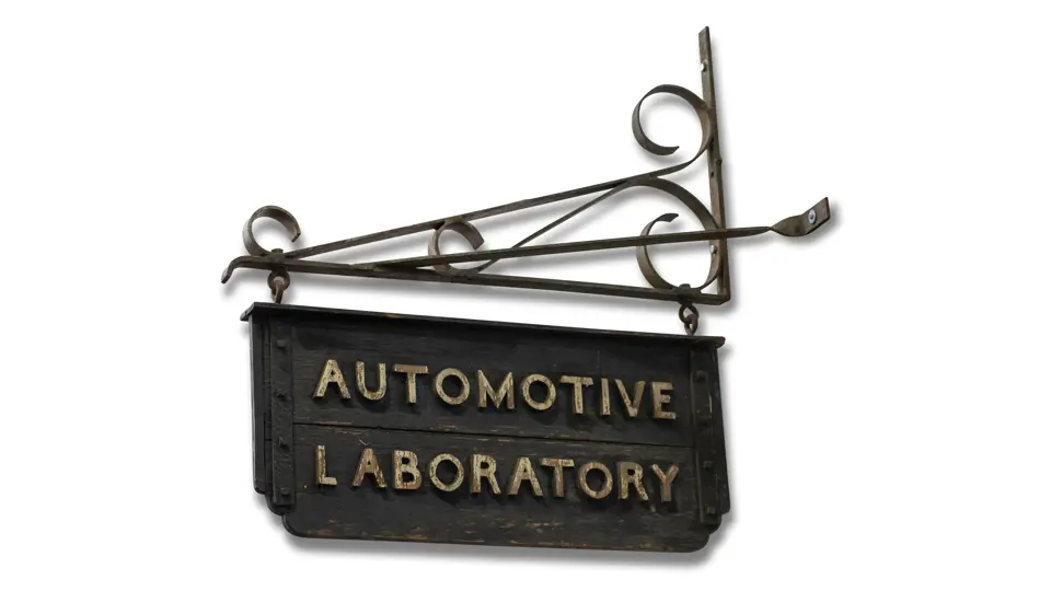 Automotive Laboratory Double-Sided Hanging Sign | The Elkhart ...