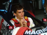 A fresh-faced Senna prepares for his first F1 race, sitting aboard chassis TG183B-05.