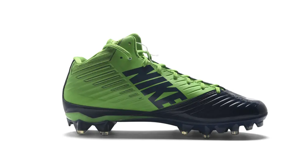 Nike Vapor Speed 3/4 TD PF Mean Green / Navy Russell Wilson Signed