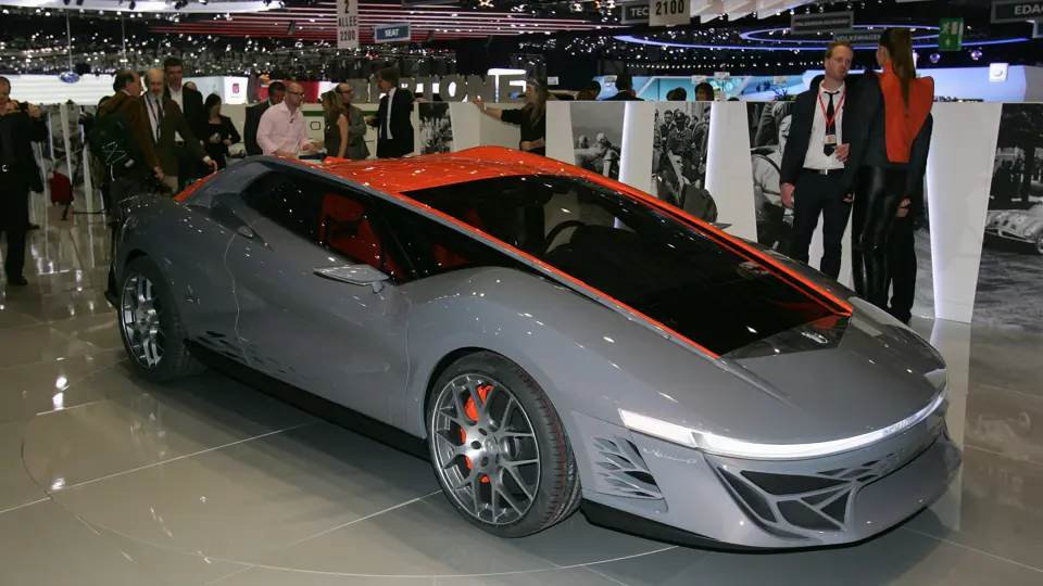 The Bertone Nuccio upon its unveiling at the 2012 Geneva Motor Show. The Bertone Nuccio upon its unveiling at the 2012 Geneva Motor Show.