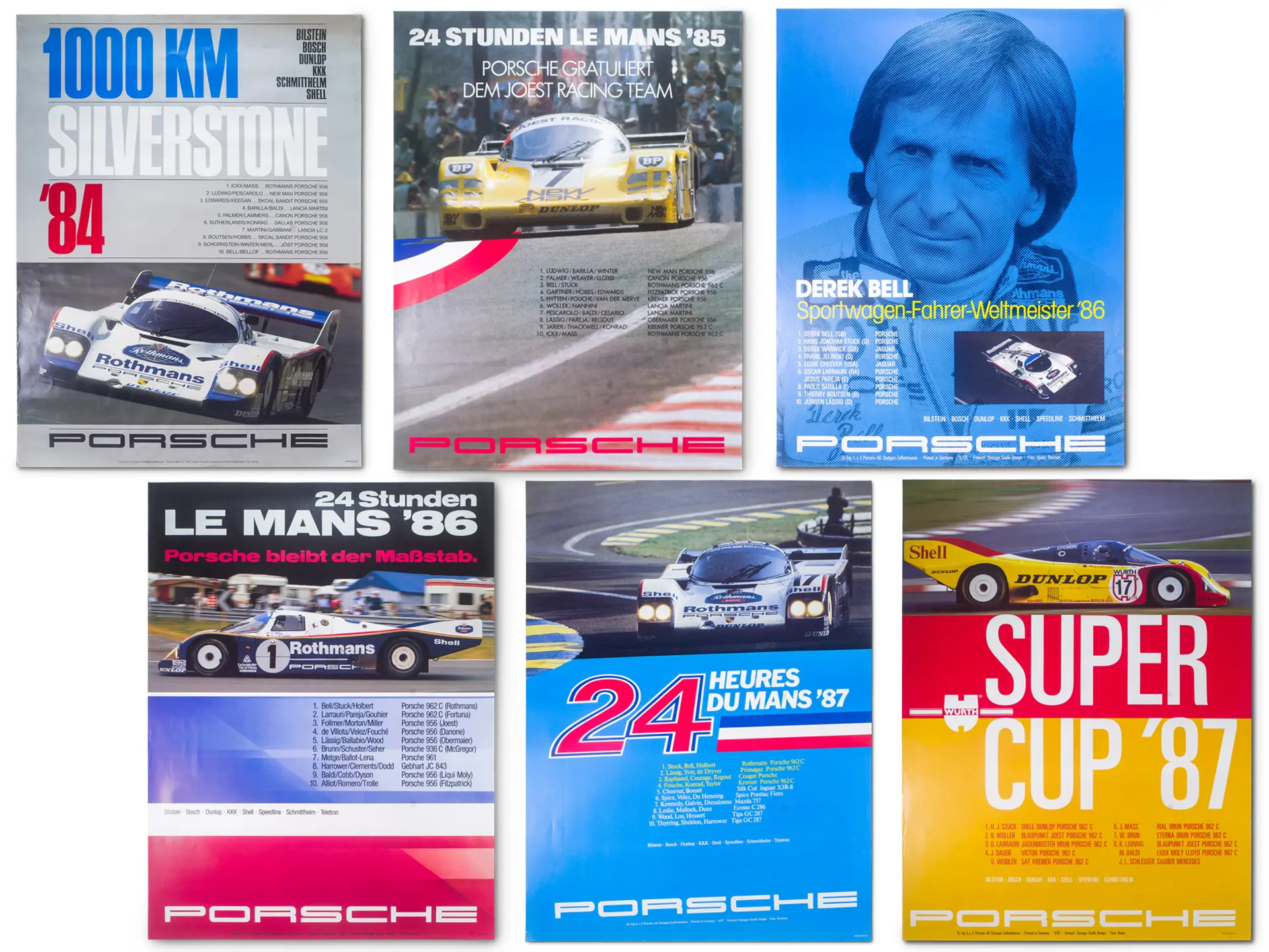 Porsche 956 and 962 Racing Posters, 1984-87 | A Lifetime of Porsche ...
