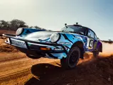 The Tuthill-prepared Porsche 911 SC 'Safari' on the 2022 East African Safari Classic, driven by Ken Block.