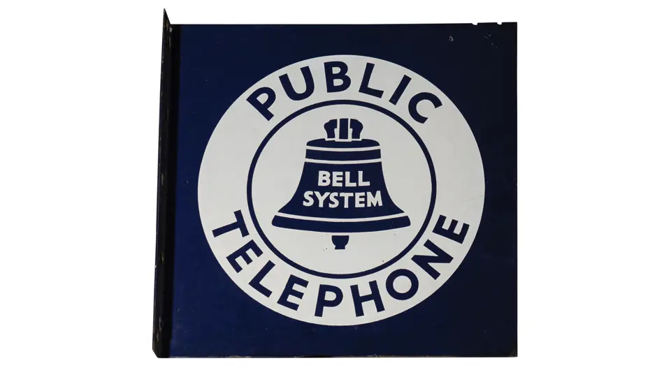 Bell System Public Telephone Double-Sided Flange Sign | The Dingman ...