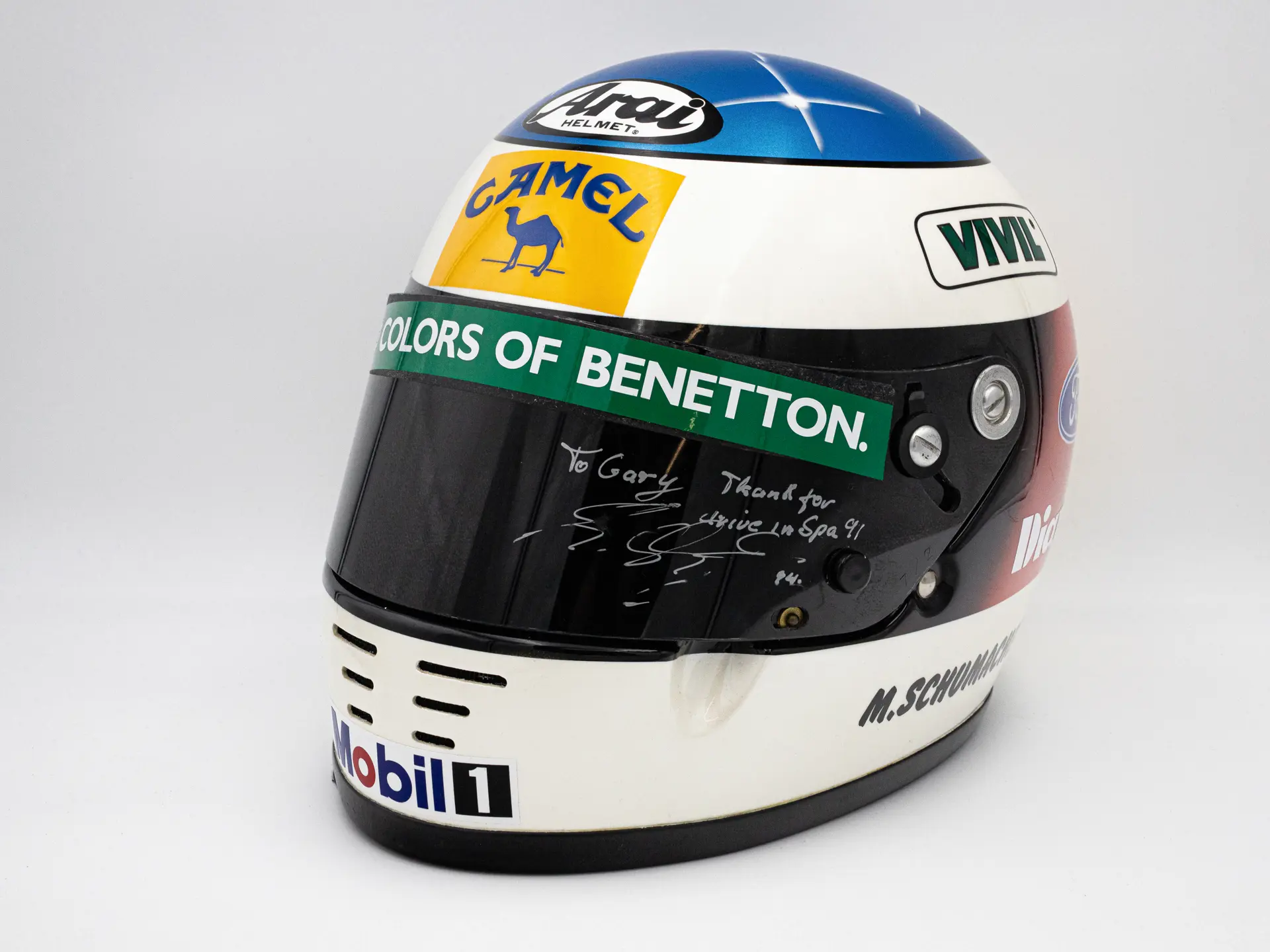 1991 Michael Schumacher Benetton Formula 1 Arai Replica Helmet