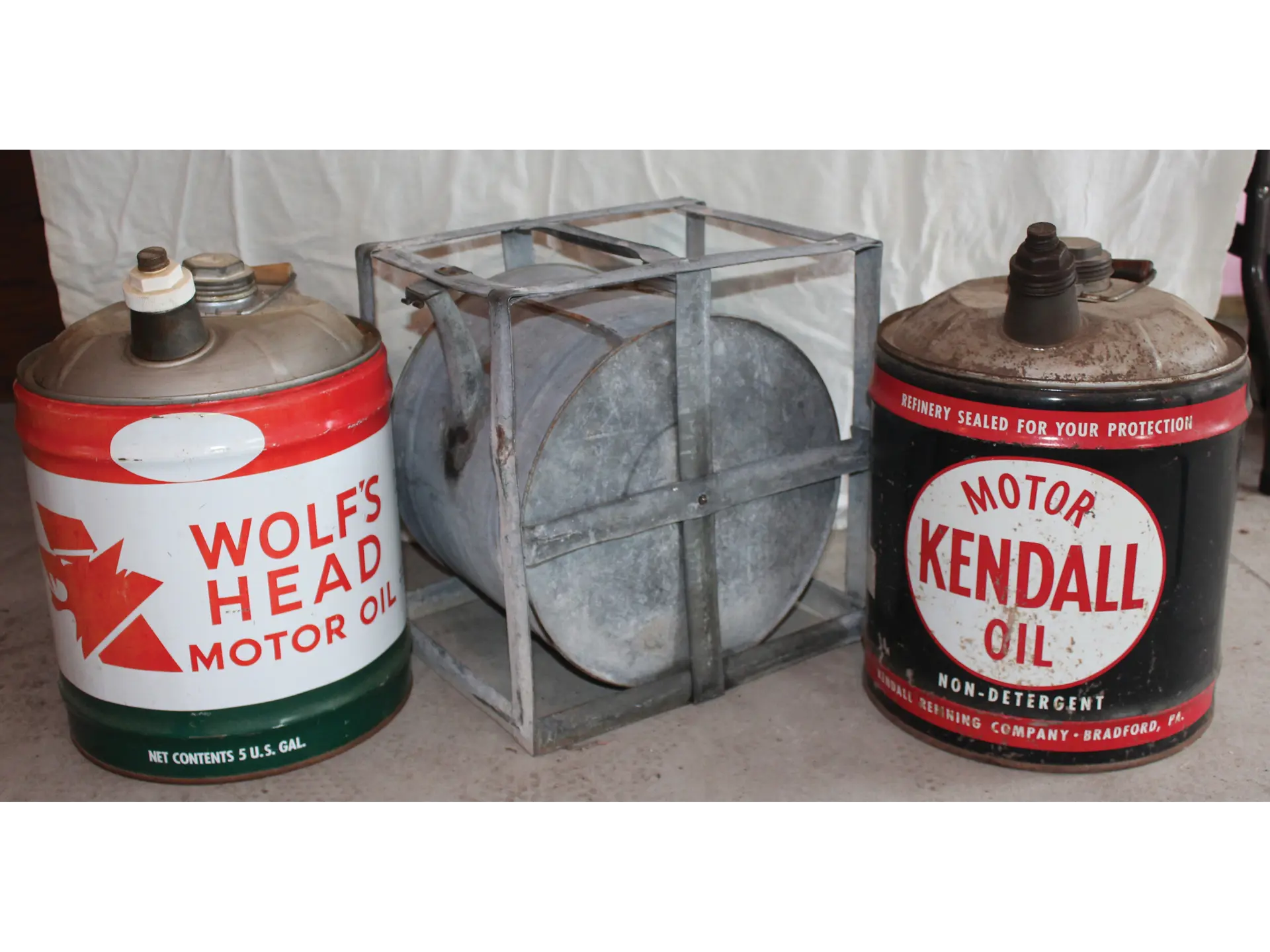 5-Gallon Oil Cans and 5-Gallon Rocker Can, Three Pieces | Auburn Spring ...