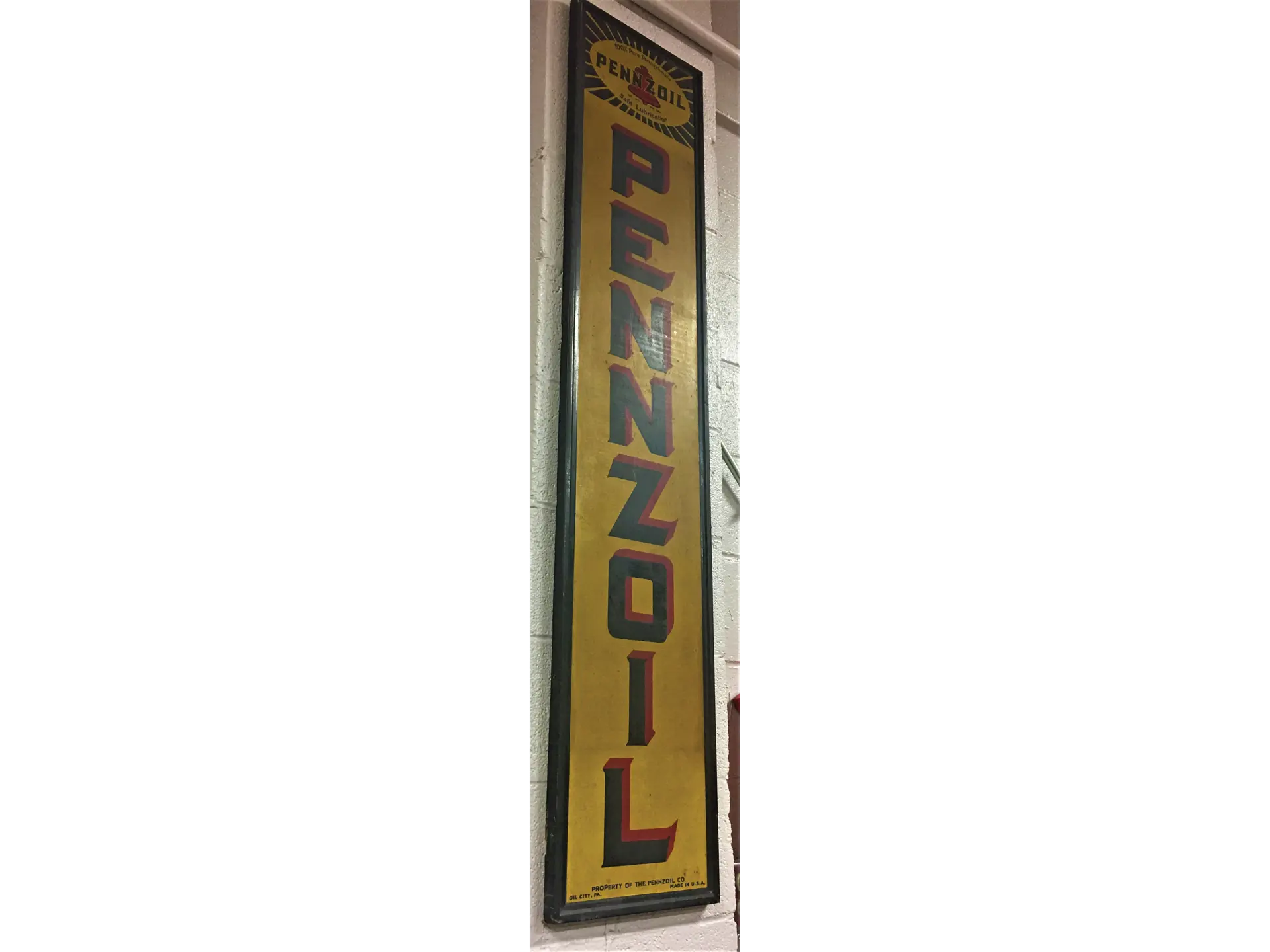 Pennzoil Vertical Sign | Auburn Fall 2018 | RM Sotheby's