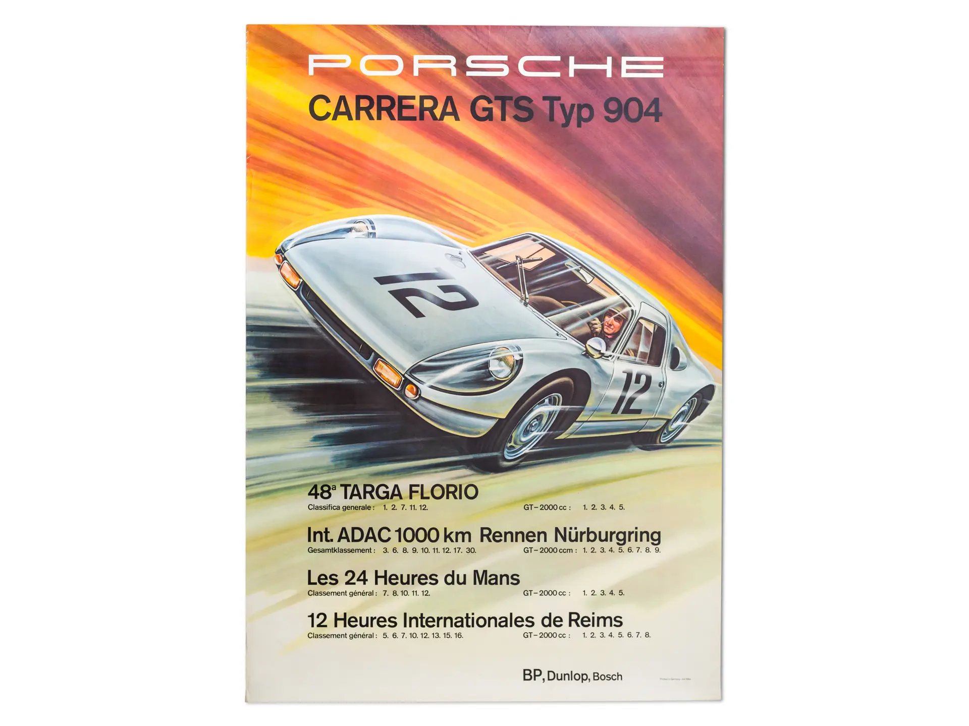 Porsche Carrera GTS Typ 904 Poster, 1964 | The White Collection