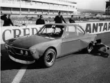 The 3.0 CSL is checked over during winter testing at Paul Ricard in 1971.