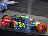 Jeff Gordon, #24, 2014 Chevrolet SS, NASCAR Sprint Cup Series, Irwin Tools Night Race, Bristol Motor Speedway, August 22, 2015.