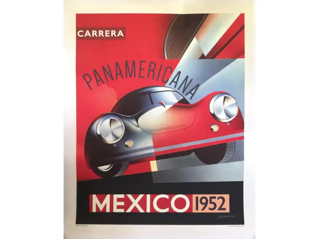 Carrera Panamericana, Mexico 1952 Poster by Alain Lévesque | The