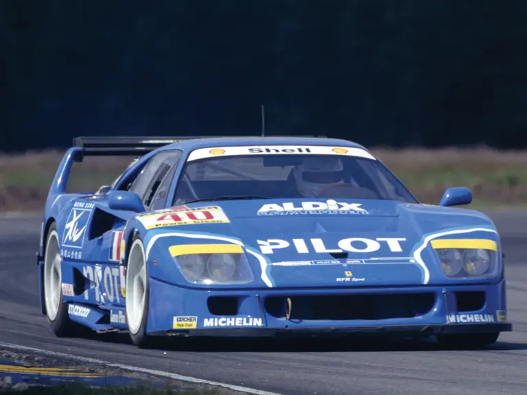 Chassis number 74045 at speed at Anderstorp, Sweden in 1995, where it finished first overall.