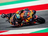 Brad Binder and the KTM RC16 at the 2023 Grand Primeio d'Italia Oakley where the pair set the top-speed record in MotoGP.