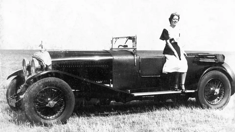 The Bentley is pictured in period, date unknown. The Bentley is pictured in period, date unknown.