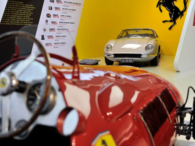 Chassis number 10287 on display at the Museo Ferrari in Maranello, Italy.