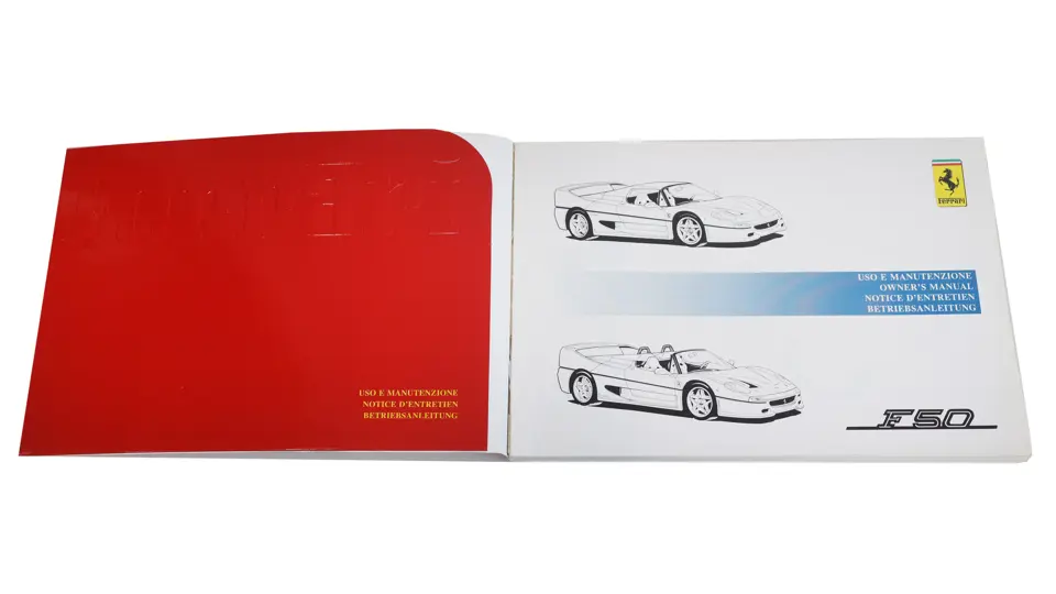 Ferrari F50 オーナーズマニュアル (日本語) Ferrari F50 Owner's Manual | Open Roads, February 2022 | RM Sotheby's