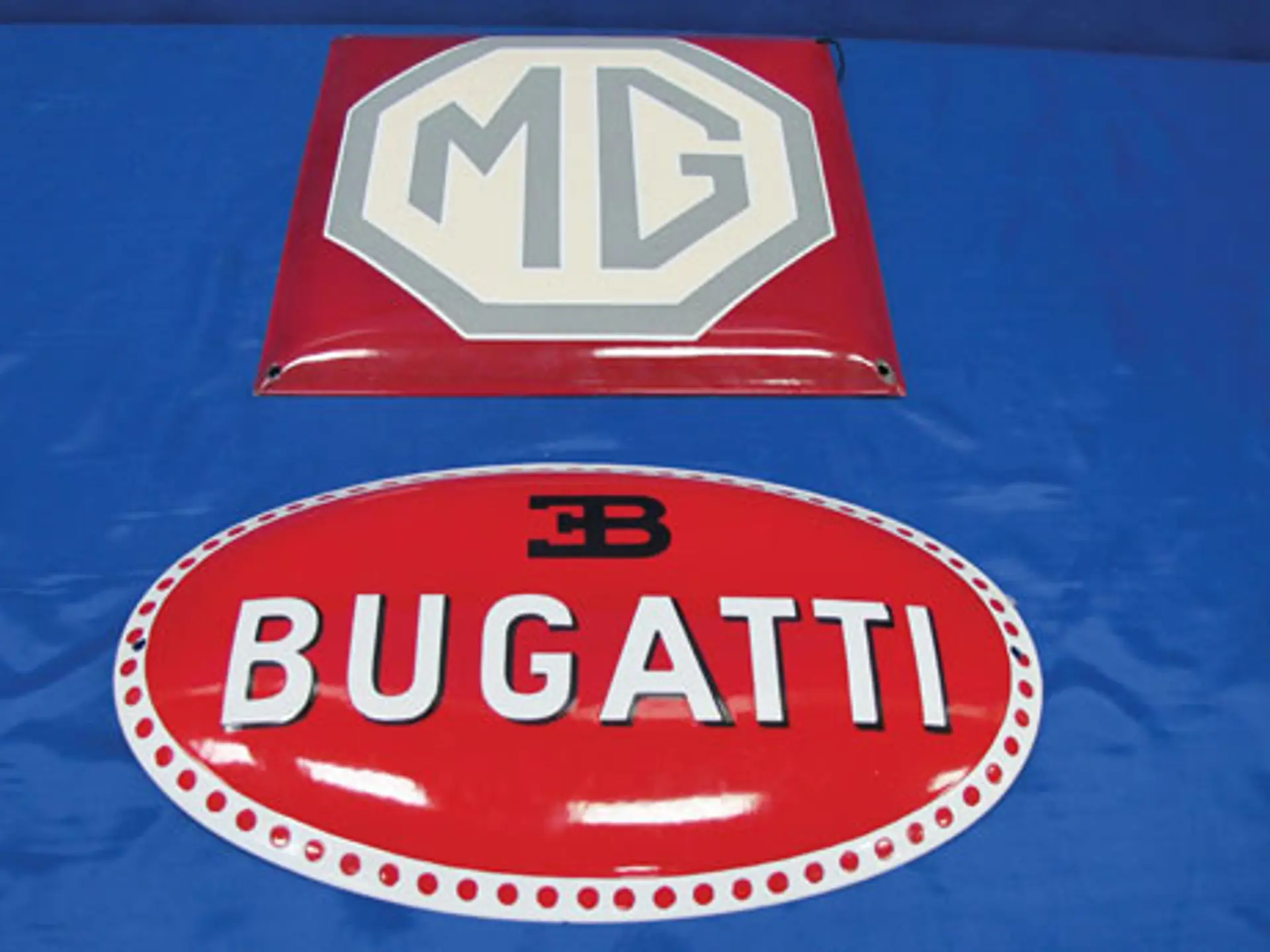 MG Porcelain Sign, Bugatti Porcelain Sign | Auburn Fall 2012 | RM Sotheby's