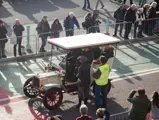The Clément-Bayard is pictured on Madeira Drive for the final stretch of the 2021 London to Brighton Veteran Car Run.