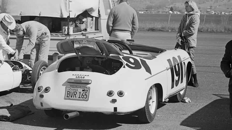 Getting ready to race at Candlestick, 1965.