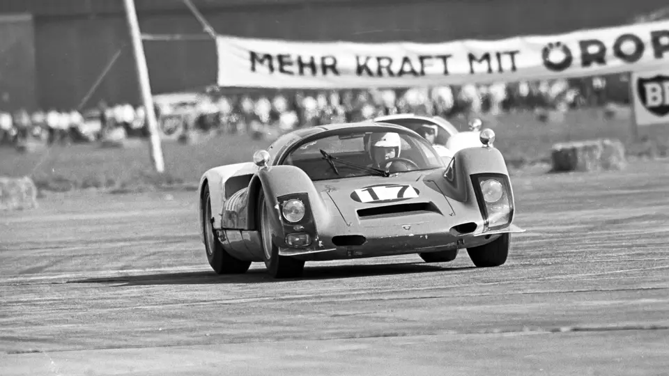 Gisj van Lennep hurtles down the runway at Zeltweg circuit on 11 September 1996, where he finished in 6th place.