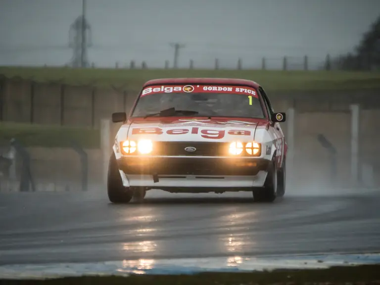 CC13 on the track at the Historic Touring Car Challenge at Donnington in April of 2016.