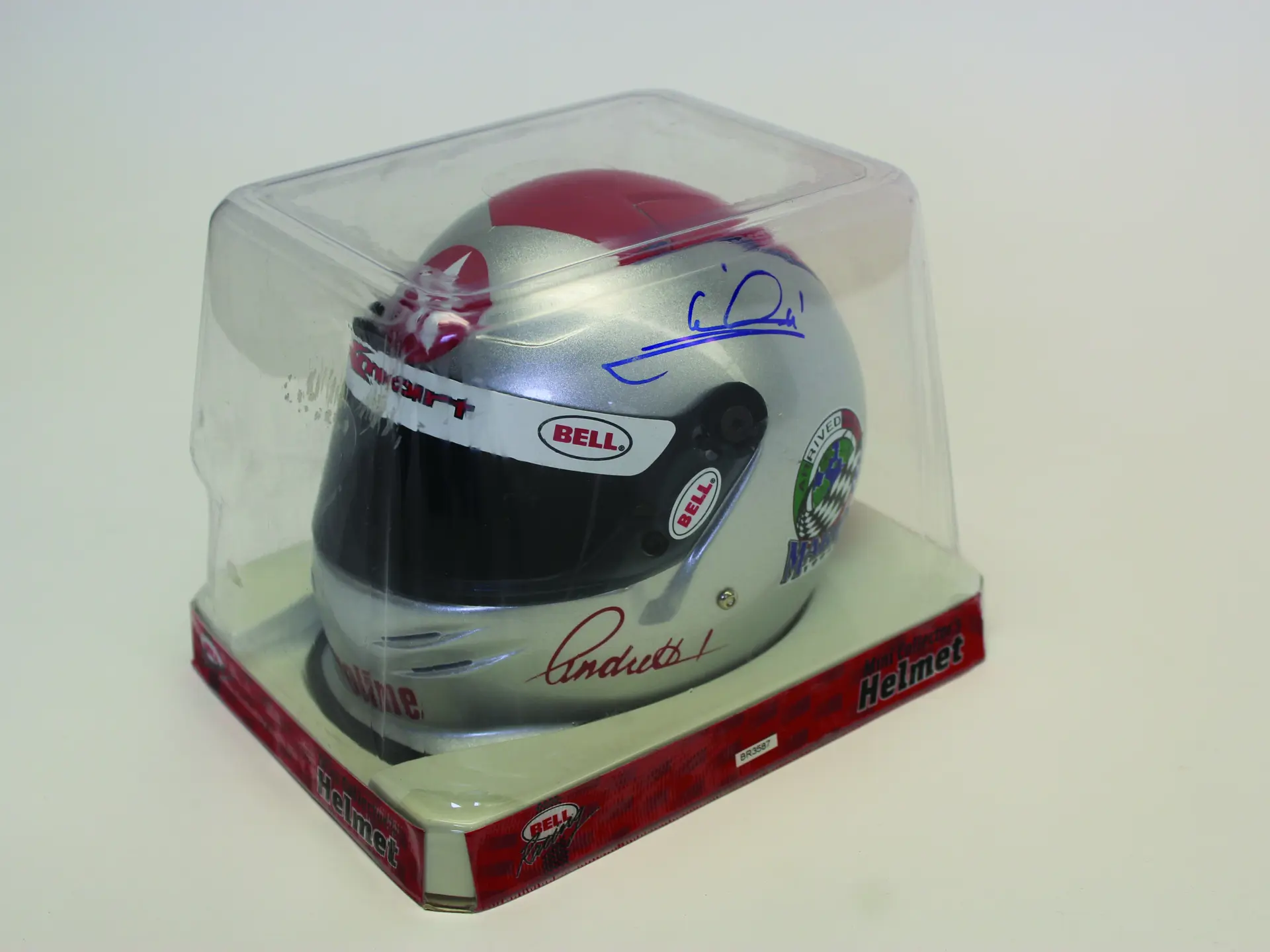 Mini-casque Mario Andretti - Signé Single - Bell - 1/2 échelle ? - Neuf