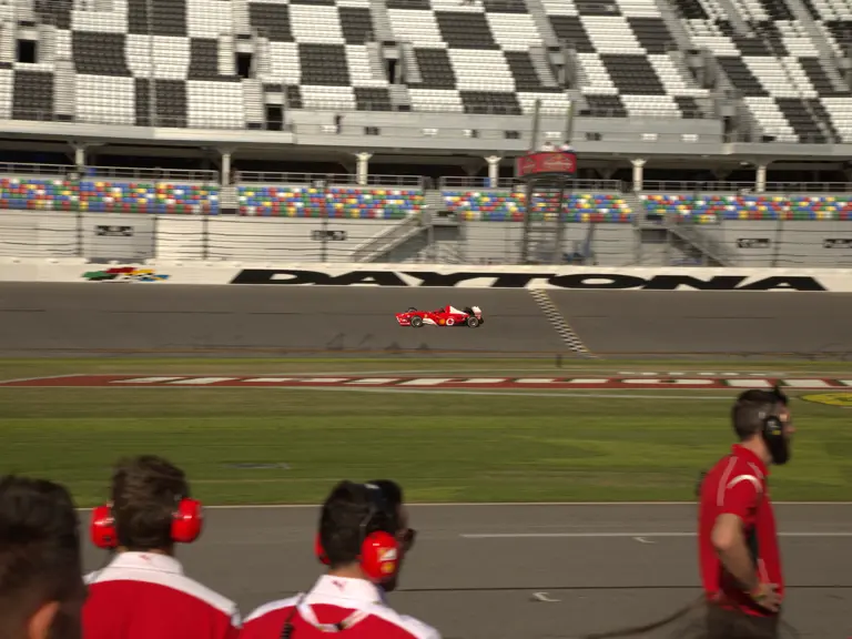 Chassis no. 215 at speed during the 2016 Finali Mondiali at Daytona.