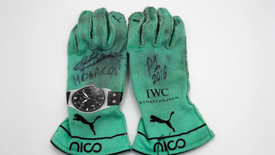 2016 Nico Rosberg Mercedes-AMG Formula 1 Signed Puma Gloves