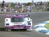 Andy Wallace and Jan Lammers drive No.4 at the 1990 Donington World Sports Prototype Championships.