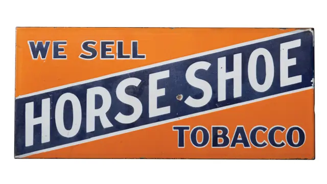 horseshoe tobacco Horse Shoe Tobacco Double-Sided Porcelain Flange Sign | The Dingman  Collection