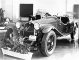 The Alfa Romeo is pictured during its near-60-year residency at the Quattroruote museum.