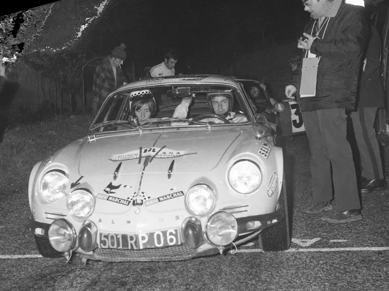 Orlandini and Girard pause at a checkpoint during the Critérium 83 Rallye, in which the duo finished 8th overall.