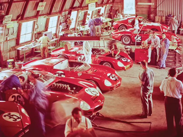 Racing under Luigi Chinetti’s N.A.R.T banner at the 12 Hours of Sebring, 1962.