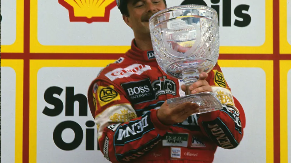 British Grand Prix  Silverstone, England, 1987
Podium Nigel Mansell Williams FW11b wins the race, Nelson Piquet Williams FW 11B  is 2nd and Ayrton Senna Lotus 99T is 3rd
© Formula One Pictures / Picture by John Townsend. Office tele (+36)26 322 826 Hungarian mobile (+36) 70 776 9682. UK Mobile +44 7747 862606 www.f1pictures.com.
Vat Number 221 9053 92
 
